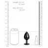 Ouch! Bijou anal Heart Gem L 8 x 4cm Noir-Violet
